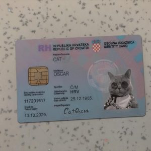 Croatia Identity Card Template