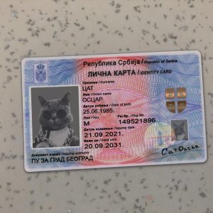 Serbia Identity Card Template